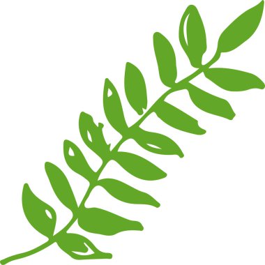 Yaprak işareti tasarımı ile el çizimi ağaç simgesi