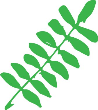 Yaprak işareti tasarımı ile el çizimi ağaç simgesi