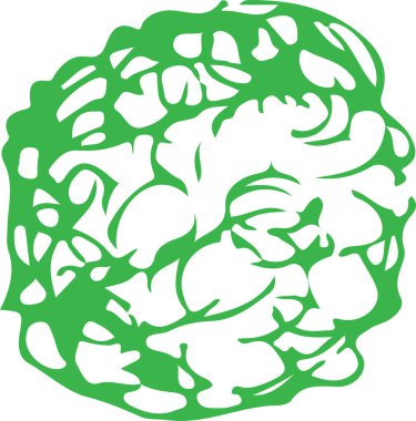 Yaprak işareti tasarımı ile el çizimi ağaç simgesi