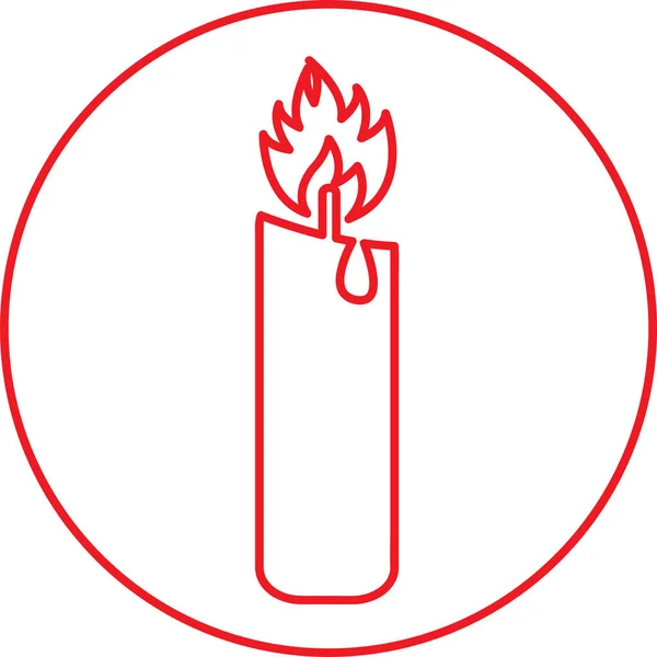 Κερί Εικονίδιο Σύμβολο Σχέδιο Σύμβολο — Διανυσματικό Αρχείο
