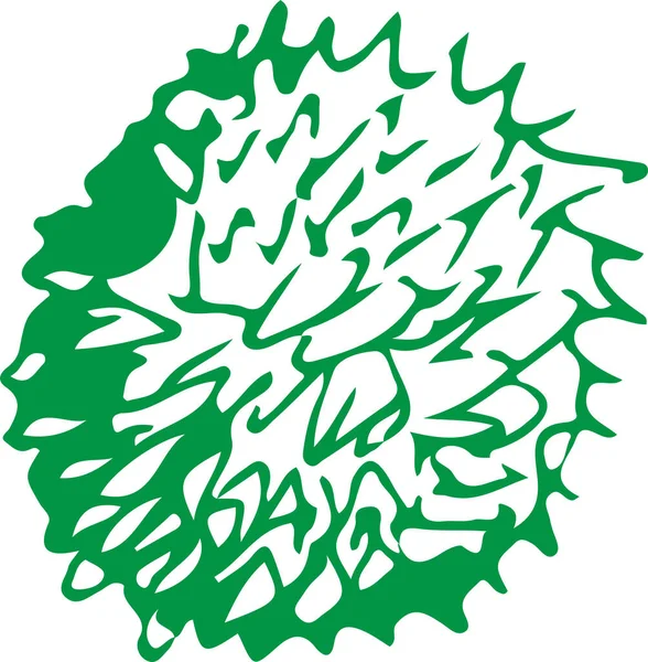 葉のサインデザインの手描きツリーアイコン — ストックベクタ