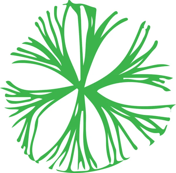 葉のサインデザインの手描きツリーアイコン — ストックベクタ