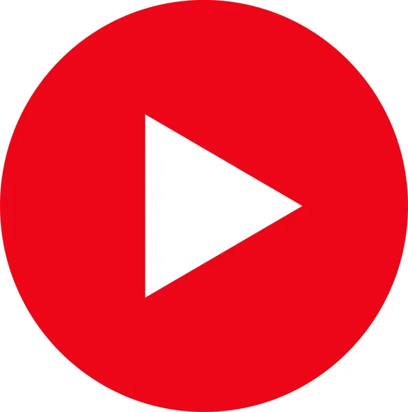 Ikona Odtwarzacza Wideo Przycisk Projekt Znaku — Wektor stockowy