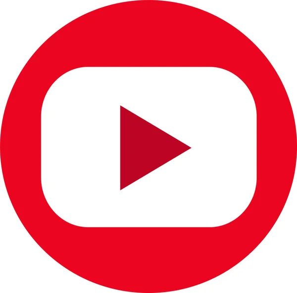 Ikona Odtwarzacza Wideo Przycisk Projekt Znaku — Wektor stockowy