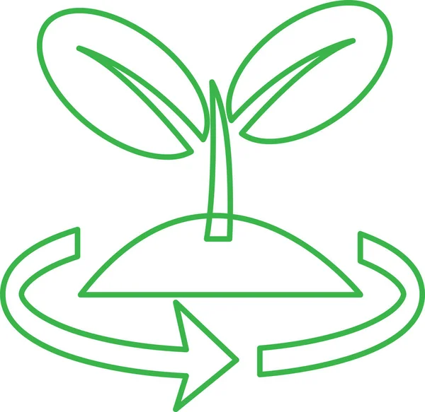 Planta Árbol Icono Concepto Signo Diseño — Archivo Imágenes Vectoriales