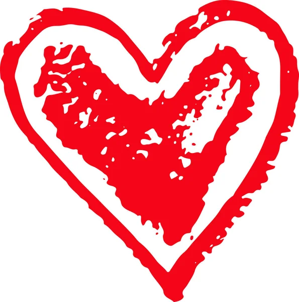 Ręcznie Rysować Serce Ikona Miłość Znak Projekt — Wektor stockowy