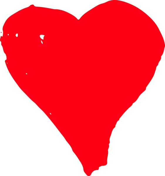Çizimi Kalp Ikonu Aşk Işareti Tasarımı — Stok Vektör