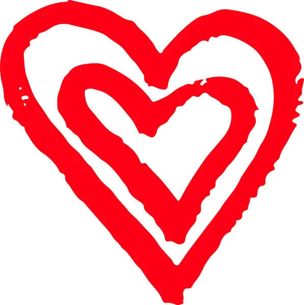 Σχεδίαση Χέρι Καρδιά Εικονίδιο Αγάπη Σημάδι — Διανυσματικό Αρχείο