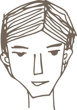 İnsanlar simge avatar el çizimi işaret tasarımı ile karşı karşıya