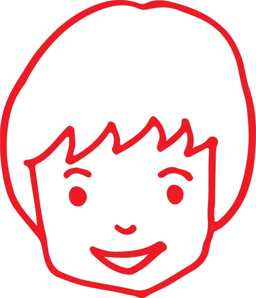 顔のアイコンのアバター手描きのサインデザイン — ストックベクタ