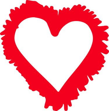 El çizimi Kalp ikonu aşk işareti tasarımı