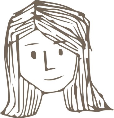 İnsanlar simge avatar el çizimi işaret tasarımı ile karşı karşıya