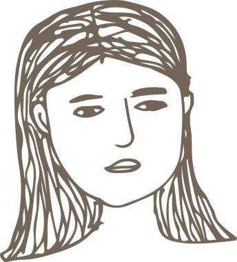 İnsanlar simge avatar el çizimi işaret tasarımı ile karşı karşıya