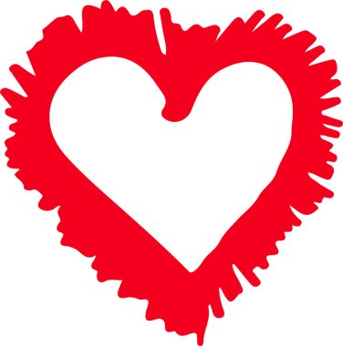 El çizimi Kalp ikonu aşk işareti tasarımı