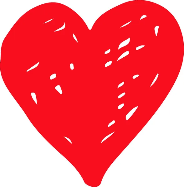 Hånd Tegne Hjerte Ikon Kærlighed Tegn Design – Stock-vektor