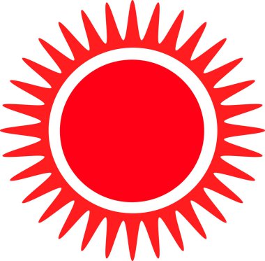 Güneş simgesi simgesi tasarımı