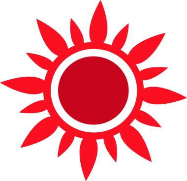 Güneş simgesi simgesi tasarımı