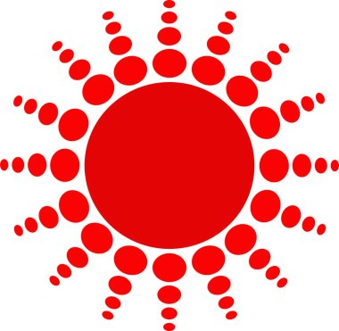 Güneş simgesi simgesi tasarımı