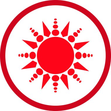 Güneş simgesi simgesi tasarımı