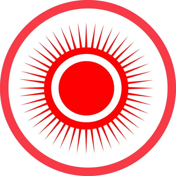 Projekt Symbolu Symbolu Ikony Słońca — Wektor stockowy