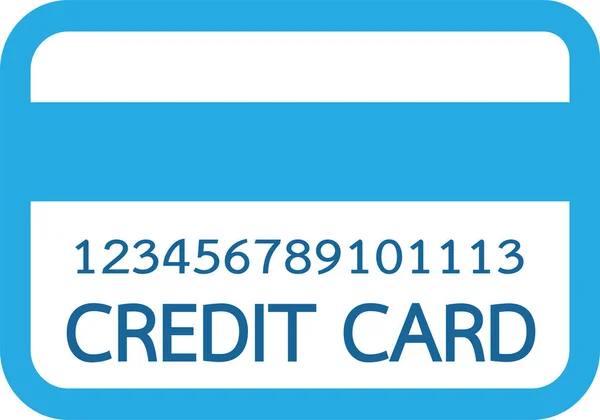 Carta Credito Icona Segno Simbolo Design — Vettoriale Stock