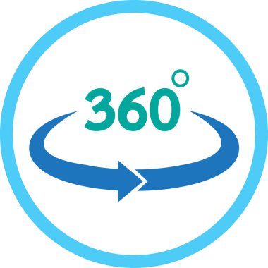 Basit 360 Derece simge tasarımı