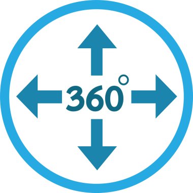 Basit 360 Derece simge tasarımı