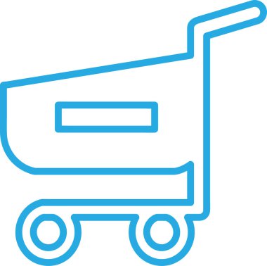 Alışveriş arabası troleybüs simgesi tasarımı