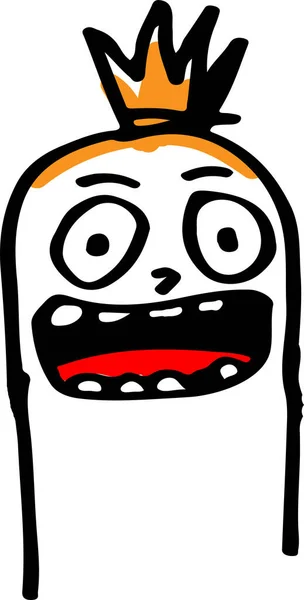 Carino Salsiccia Personaggio Cartone Animato Emozione Icona Segno — Vettoriale Stock