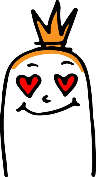 Drăguț Personaj Cârnați Desene Animate Emoție Simbol — Vector de stoc