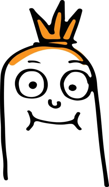 Bonito Personagem Salsicha Desenho Animado Sinal Ícone Emoção —  Vetores de Stock
