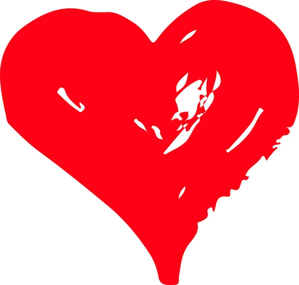 Desenho Mão Ícone Coração Design Sinal Amor — Vetor de Stock