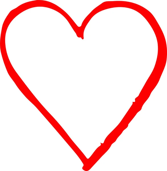 ハートアイコンの愛のサインデザインを描く — ストックベクタ