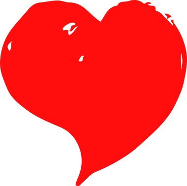 El çizimi Kalp ikonu aşk işareti tasarımı