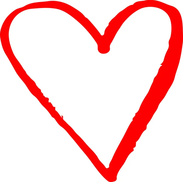 ハートアイコンの愛のサインデザインを描く — ストックベクタ