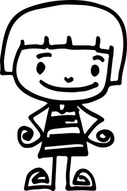 Sevimli çizgi film insanları çiz erkek ve kadın