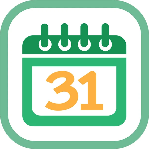 Calendario Icono Signo Símbolo Diseño — Vector de stock