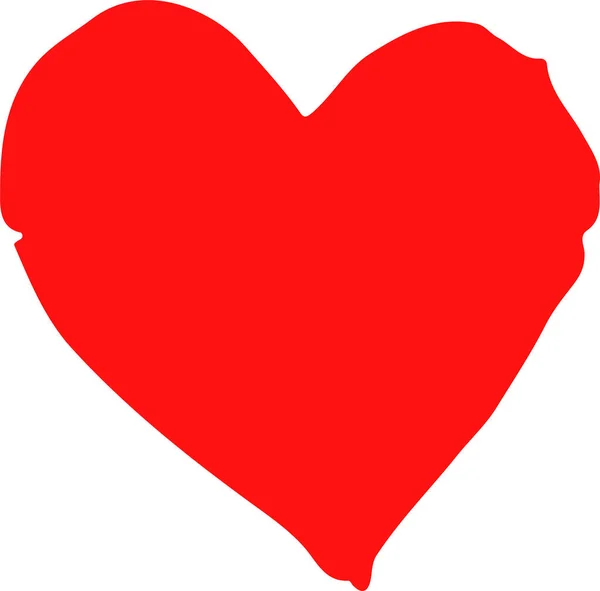 Ручний Малюнок Значок Серця Любовний Знак Дизайн — стоковий вектор