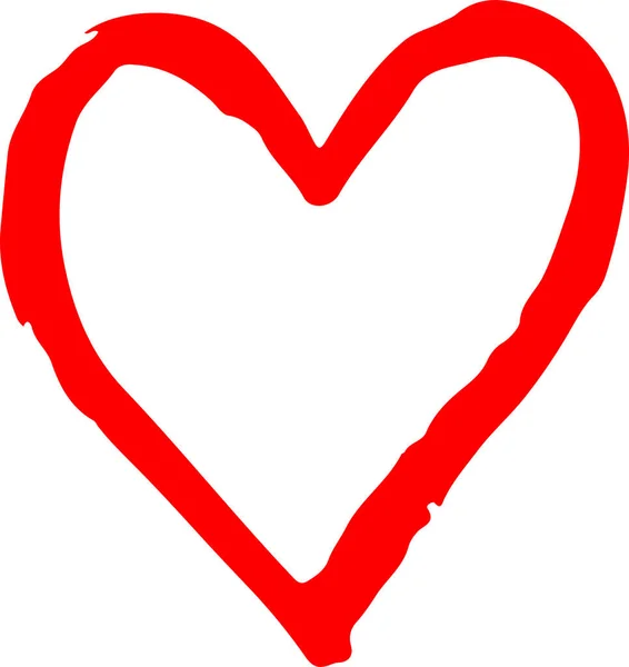 Σχεδίαση Χέρι Καρδιά Εικονίδιο Αγάπη Σημάδι — Διανυσματικό Αρχείο