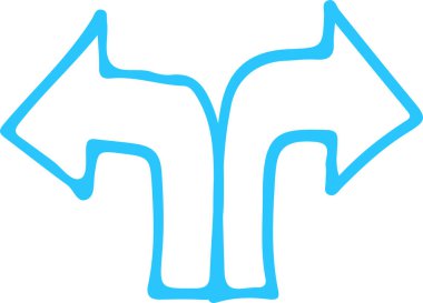 El çizimi ok simgesi tasarımı