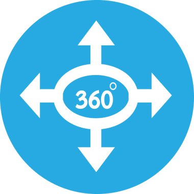 360 Derece simge sembolü tasarımı