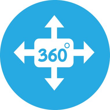 360 Derece simge sembolü tasarımı