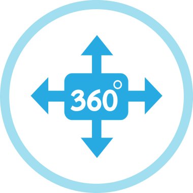 360 Derece simge sembolü tasarımı