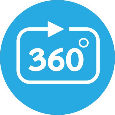 360 Derece simge sembolü tasarımı
