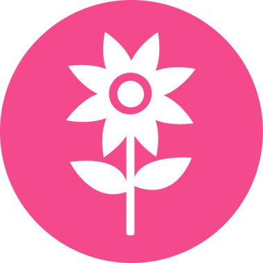 Çiçek simgesi flora işareti tasarımı