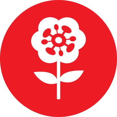 Çiçek simgesi flora işareti tasarımı