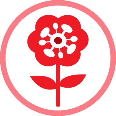 Çiçek simgesi flora işareti tasarımı