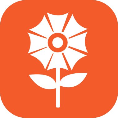 Çiçek simgesi flora işareti tasarımı