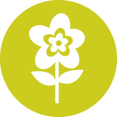 Çiçek simgesi flora işareti tasarımı