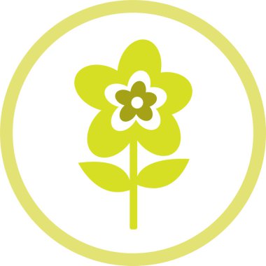 Çiçek simgesi flora işareti tasarımı